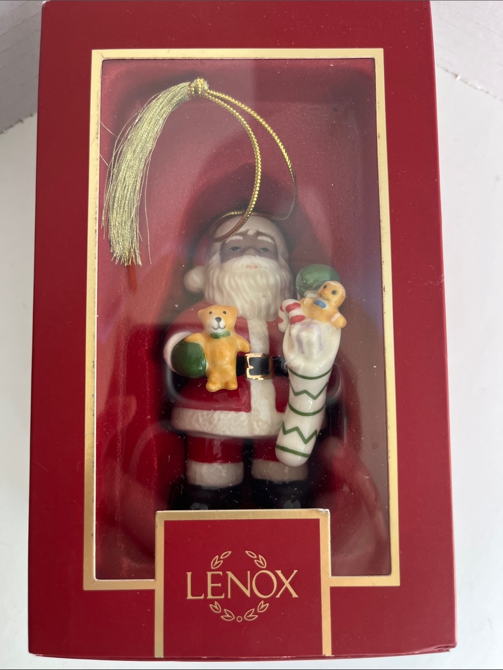 Lenox 2023 Annual African American Santa & Stocking Pocelain Ornament #894884